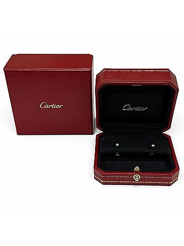 Cartier Cartier AU750 (WG) Damour XS Diamond Earrings, White Gold, Weight 1.09g, Women's, with Box. (view 2)