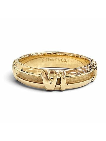 Tiffany & Co. TIFFANY&amp;Co. Tiffany Atlas Numeric Ring, 750 (YG) 18K Yellow Gold, Weight 4.5g, Women's (view 1)