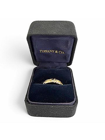 Tiffany & Co. TIFFANY&amp;Co. Tiffany Atlas Numeric Ring, 750 (YG) 18K Yellow Gold, Weight 4.5g, Women's (view 2)