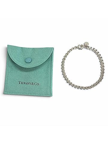 Tiffany & Co. TIFFANY&amp;Co. Tiffany Venetian SV925 Chain Bracelet, Silver, Weight 17g, Men's/Women's, Comes with Storage Bag (view 2)