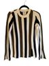 Derek Lam Stripes Black White Green Pullover Sweater Size XS - photo 1
