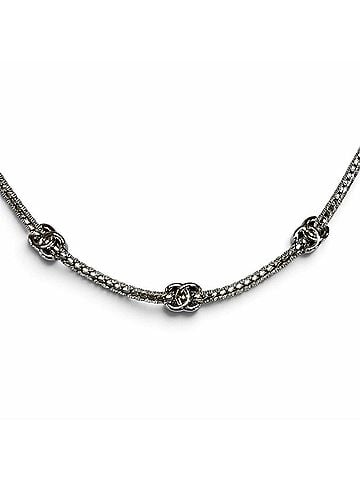 Chanel CHANEL A25V Coco Mark Chain Necklace Choker, Silver, Made in France, Women's, with Box and Dust Bag. (view 1)