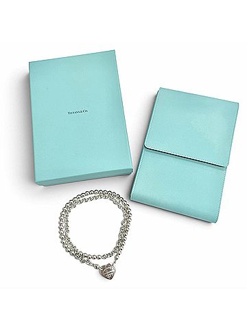 Tiffany & Co. TIFFANY&amp;Co. Tiffany Return to HardWear Heart Tag Wrap Long Necklace, Double Strand, 2-Way, AG925 Silver, Weight 95.7g, Women's, Comes with Box (view 2)