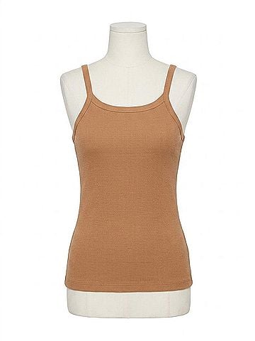 Sanctuary Sprinter Rib Tank in Toasted Coconut (view 1)
