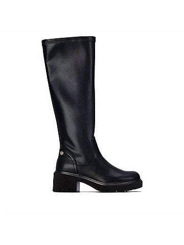 XTI Women's Tall Stretch Boots in Black (view 1)