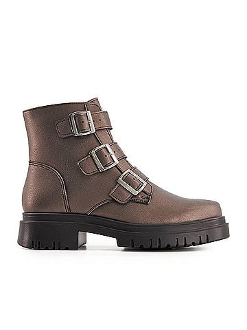 Andrea Women's Triple Buckle Combat Boots (view 1)