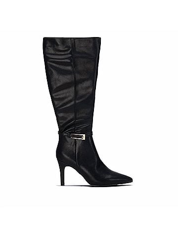 XTI Women's Pointed Toe Tall Boots in Black (view 1)