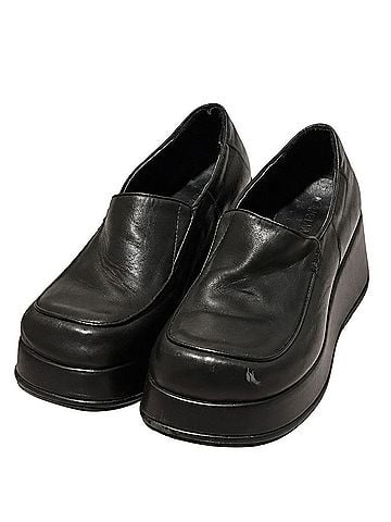UNIF Nana Black Leather Platform Loafers – Women’s Size 8 (Runs Large) Mule/Clog (view 2)