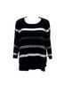 Spense Stripes Black White Silver Long Sleeve Blouse Size 1X - photo 1