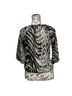 Express 100% Polyester Floral Black White Blouse Size XS - photo 3