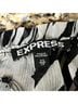 Express 100% Polyester Floral Black White Blouse Size XS - photo 5