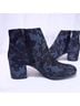 Francesca's Floral Black Blue Ankle Boots Size 7 1/2 - photo 5