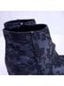 Francesca's Floral Black Blue Ankle Boots Size 7 1/2 - photo 9