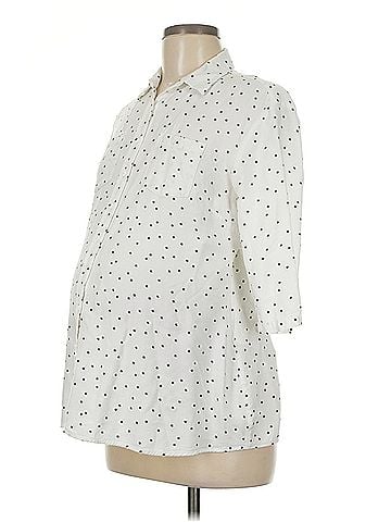 Isabella Oliver Isabella Oliver 3/4 Sleeve Button Down Shirt (view 1)