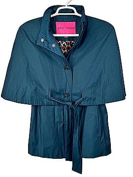 Betsey Johnson Belted Cape Jacket Jacket (view 2)