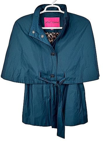 Betsey Johnson Belted Cape Jacket Jacket (view 2)