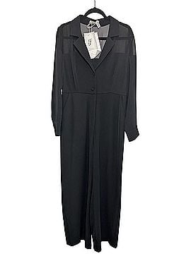 Fehaute Elegant Black Long-Sleeve Jumpsuit with Notch Collar Jacket (view 2)
