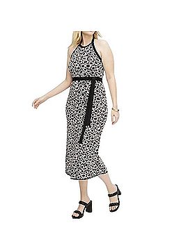 Diane von Furstenberg Halter Poppy Midi Dress Casual Dress (view 1)