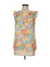 Talbots 100% Cotton Floral Multi Color Sleeveless Blouse Size M - photo 1