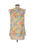 Talbots 100% Cotton Floral Multi Color Sleeveless Blouse Size M - photo 2