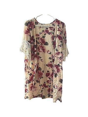 Stone Cold Fox Floral Robe With Lace Casual Dress (view 2)