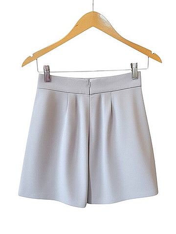 BB Dakota Light Grey High Waist Mini Micro Shorts Dressy Shorts (view 2)