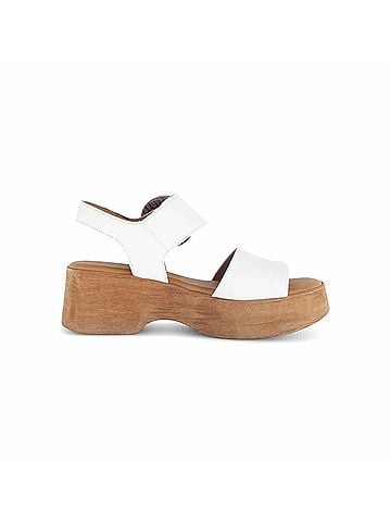 Gabor Women's Nancy Leather Platform Sandals in White (view 1)