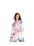 Johnny Was Floral White Long Sleeve Blouse Size M - photo 2