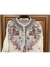 Johnny Was Floral White Long Sleeve Blouse Size M - photo 5