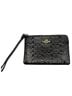 Coach 100% Leather Solid Black Leather Clutch One size - photo 1