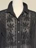 Gap 100% Polyester Black Button-Down Shirt Size S - photo 4