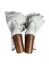 Schutz 100% Leather Solid White Brown Boots Size 9 1/2 - photo 5