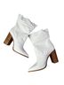 Schutz 100% Leather Solid White Brown Boots Size 9 1/2 - photo 4