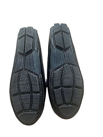 Kenneth Cole REACTION Black Textured Leather Bit Loafers with Crystal Flats (view 2)