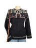 Guide Series Fair Isle Graphic Black White Pullover Sweater Size XS - photo 1