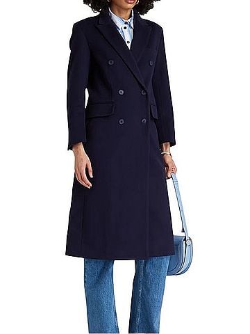 Maje Double-Breasted Wool Coat Coat (view 2)