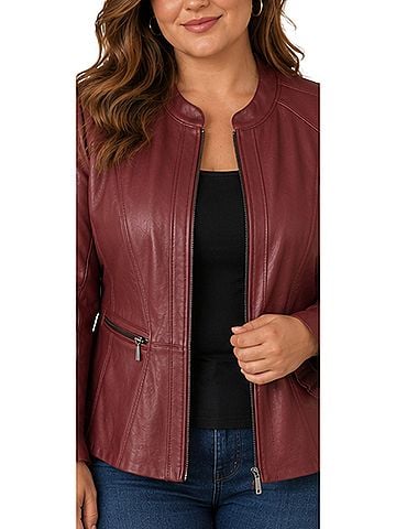 Isaac Mizrahi Leather Jacket (view 1)