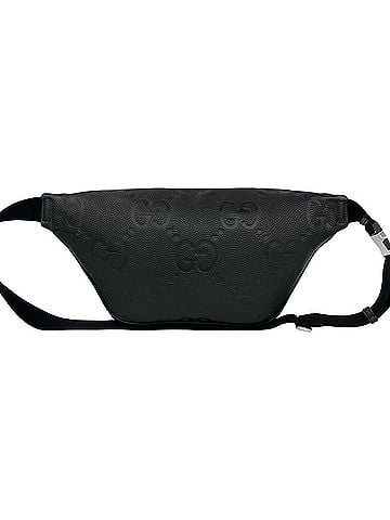 Gucci GUCCI Jumbo GG Stamped Leather Body Bag/Waist Pouch/Shoulder Bag, Black, 06285 (view 1)