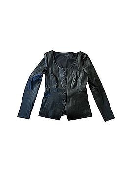 Theory Scoop Neck Bristol Leather Jacket (view 2)