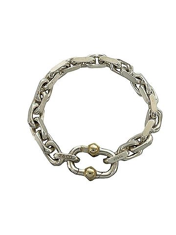 Tiffany & Co. TIFFANY&amp;Co. Tiffany Makers Bracelet, Sterling Silver 925, 18K Yellow Gold, Accessory, 55310 (view 1)