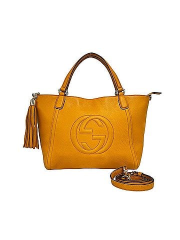 Gucci GUCCI Soho Interlocking G Embossed Leather 2-way Handbag/Shoulder Bag, Orange, 20089 (view 1)