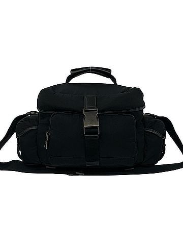 Prada PRADA Prada Triangle Logo Hardware Tessuto Nylon Leather Genuine Shoulder Bag Camera Vanity Black 442-6 (view 1)
