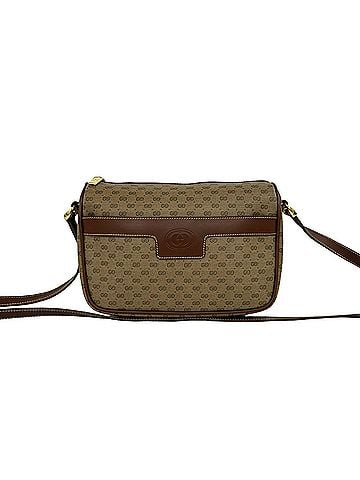 Gucci GUCCI Vintage Micro GG Logo Pattern Leather Shoulder Bag/Pouch, Brown, 32889 (view 1)