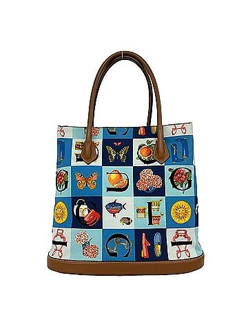 Gucci GUCCI Vintage Old Gucci Simo Canvas Leather Tote Bag Handbag Multicolor 26773 (view 1)