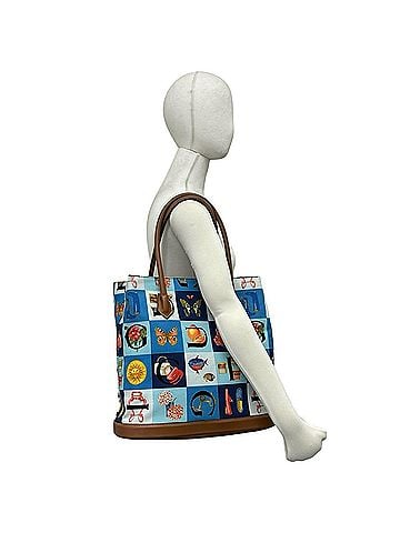 Gucci GUCCI Vintage Old Gucci Simo Canvas Leather Tote Bag Handbag Multicolor 26773 (view 2)