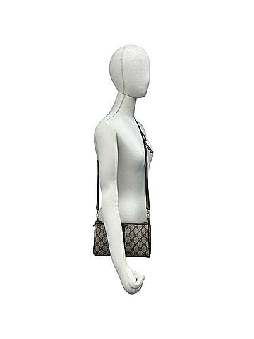 Gucci GUCCI Old Gucci Sherry Line GG Logo Pattern Leather Shoulder Bag/Pouch Brown 46771 (view 2)