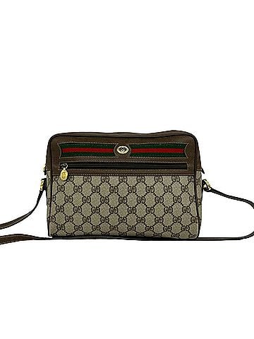 Gucci GUCCI Old Gucci Sherry Line GG Logo Pattern Leather Shoulder Bag/Pouch Brown 14793 (view 1)