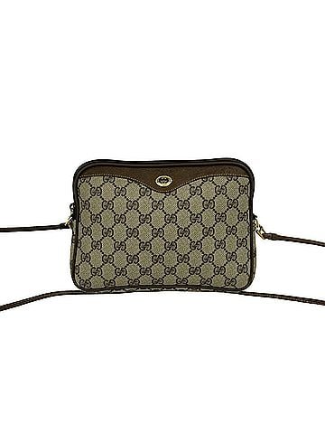 Gucci GUCCI Vintage GG Logo Leather Shoulder Bag/Pouch (Brown, 99220) (view 1)