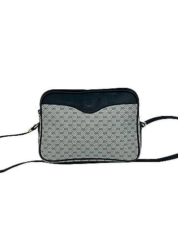Gucci GUCCI Vintage Micro GG Logo Leather Shoulder Bag/Pouch, Navy, 24852 (view 1)