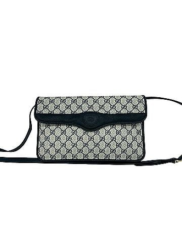 Gucci GUCCI Vintage GG Logo Leather Shoulder Bag/Sacoche for Women, Navy, 01655 (view 1)